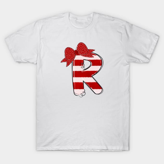 Letter R (Christmas Alphabet) T-Shirt by Pop Cult Store